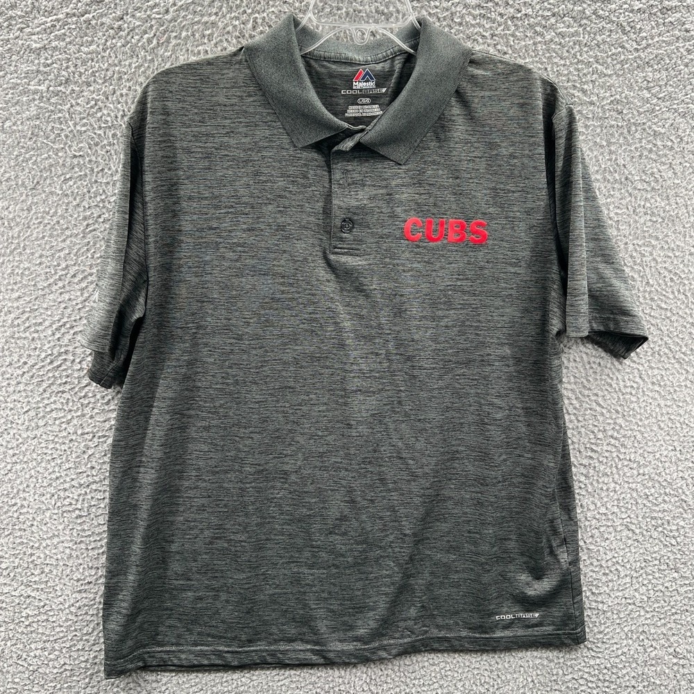 Chicago Cubs Mens Polo Shirt L Athletic Performance Baseball Sports Casual MLB